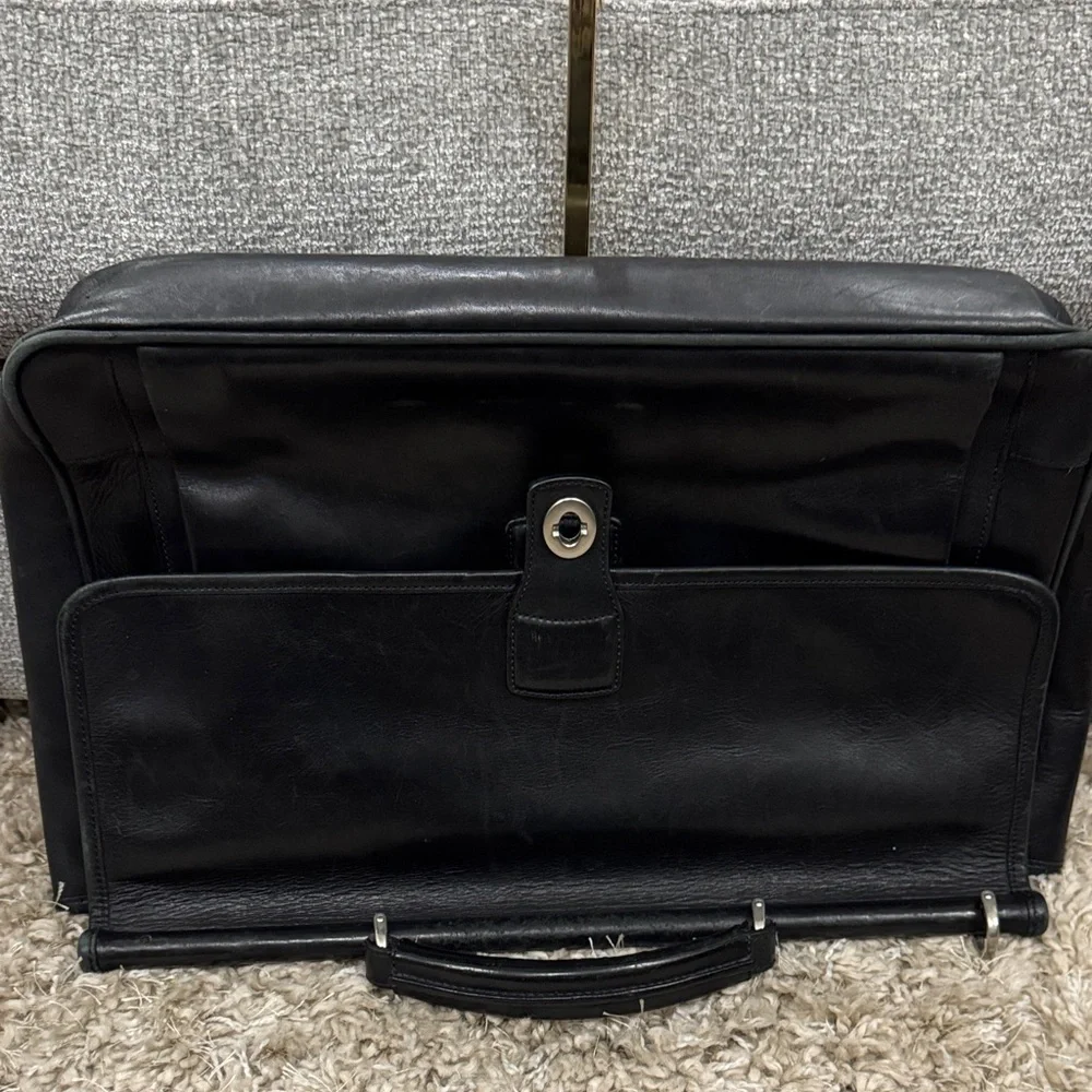 2005 Coach Black Leather Men's Briefcase kisslock